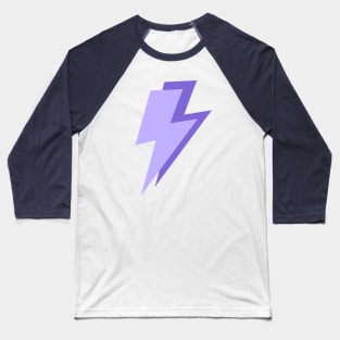 Double Purple Lightning Bolts Baseball T-Shirt